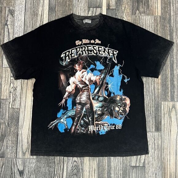 🔥🔥 Vintage Reprint OZZY OSBORNE x REPRESENT World Tour 86 Rock Band Tee  - NEW - Picture 1 of 11